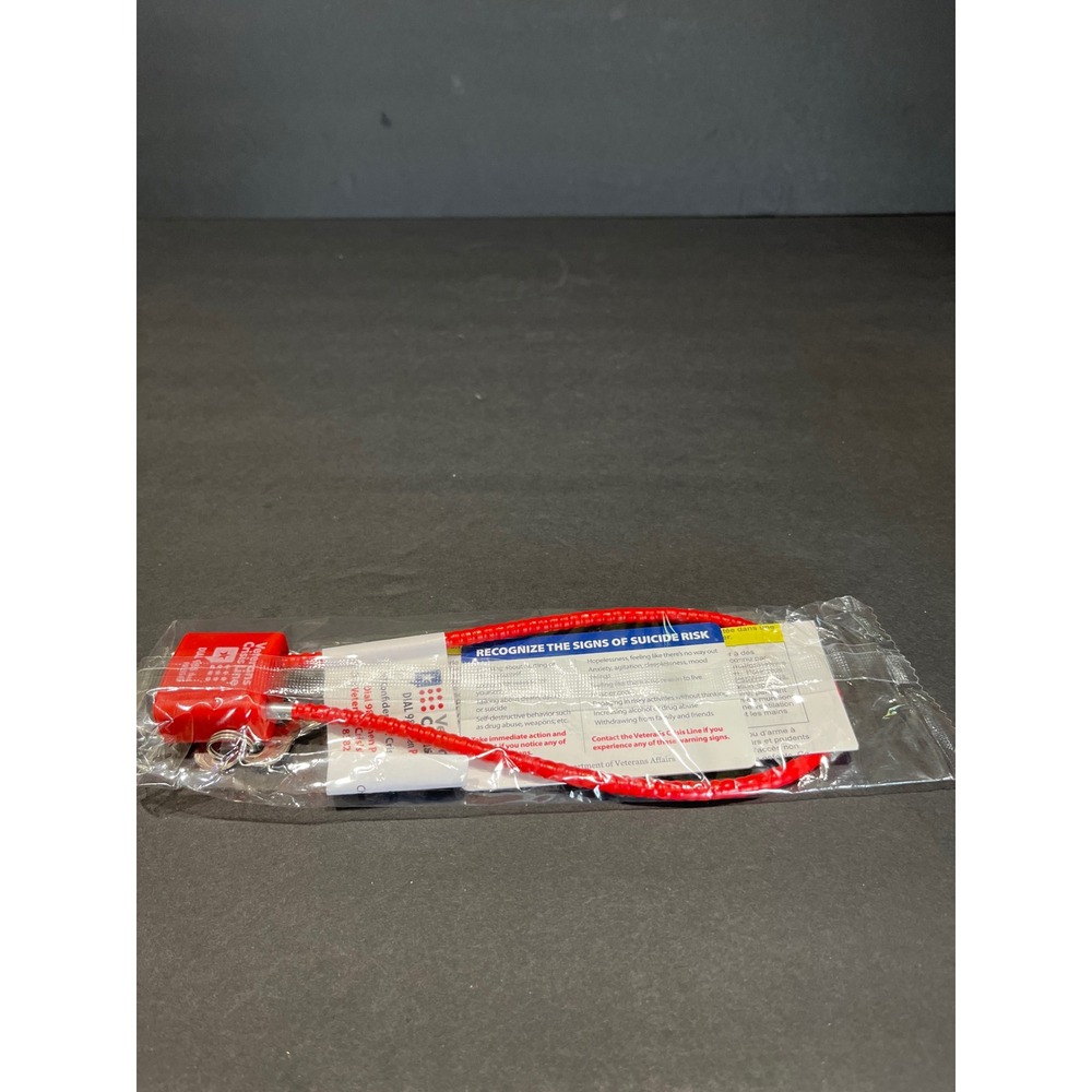 Veterans Crisis Line Red Gun Cable Lock with Keys New Sealed 988 Suicide Support - Picture 3 of 3